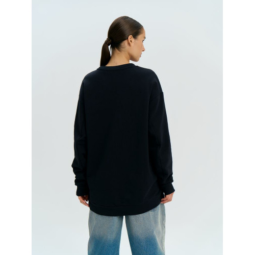 Свитшот оверсайз унисекс Omnifit, черный